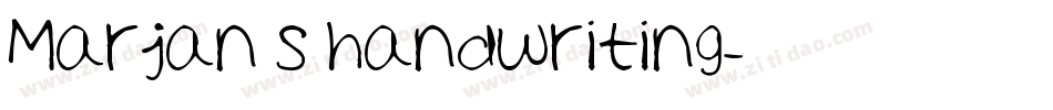 Marjan s handwriting字体转换